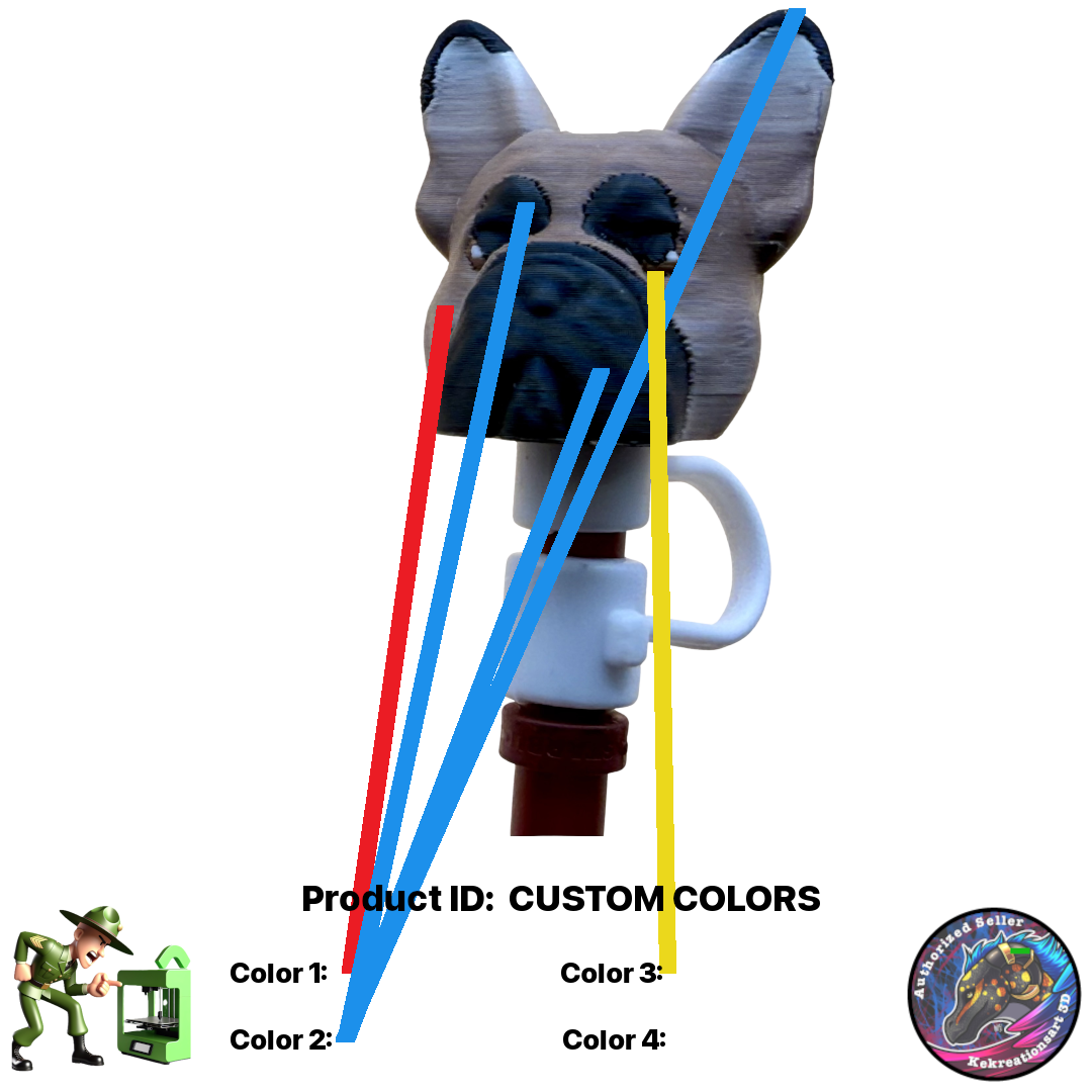 🐾 Baby Frenchie Pocket Pal Straw Topper 🐾