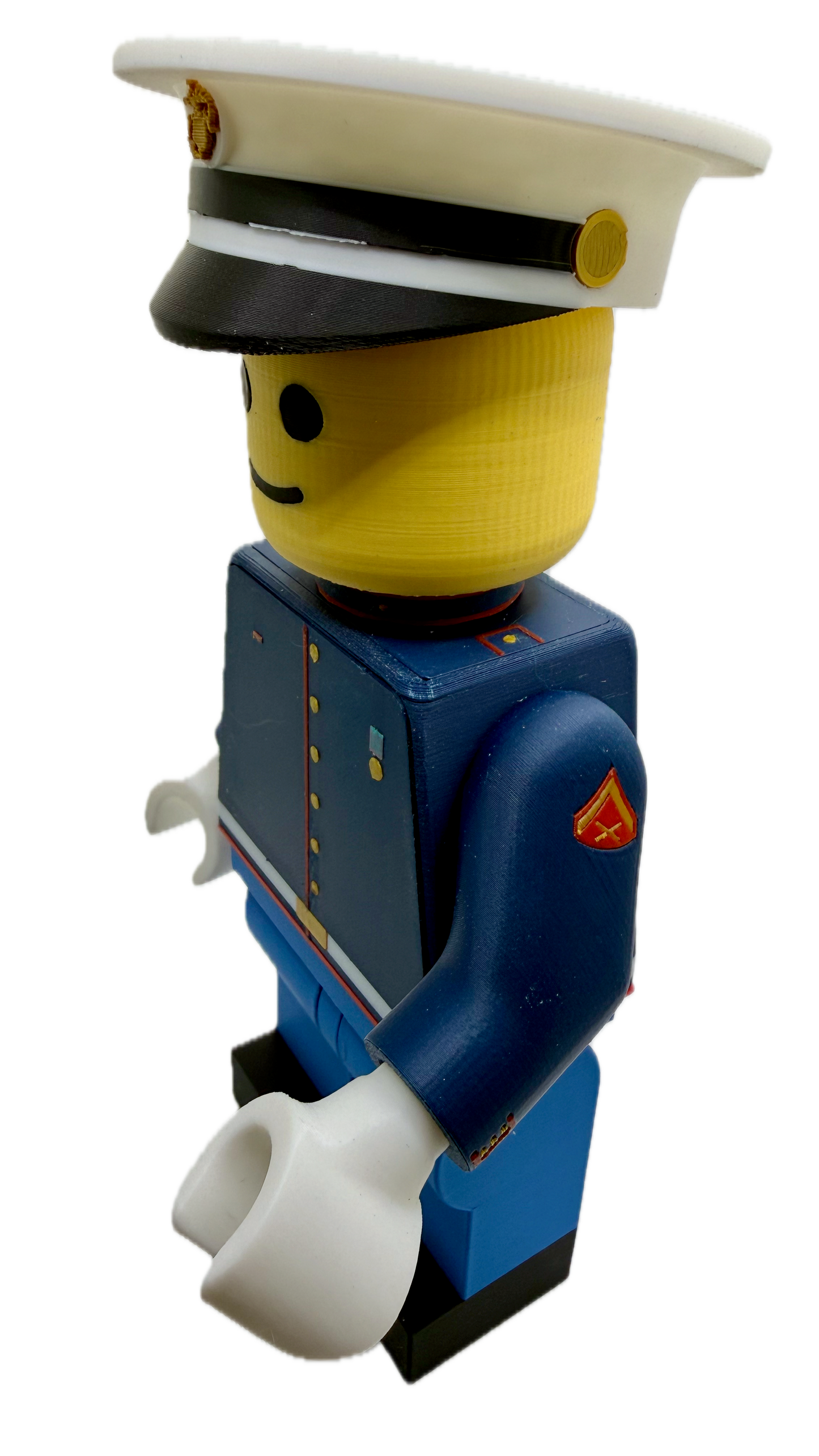 🦅🌎⚓ Big Brick Style USMC Marine Corps Dress Blues Figurine 🦅🌎⚓