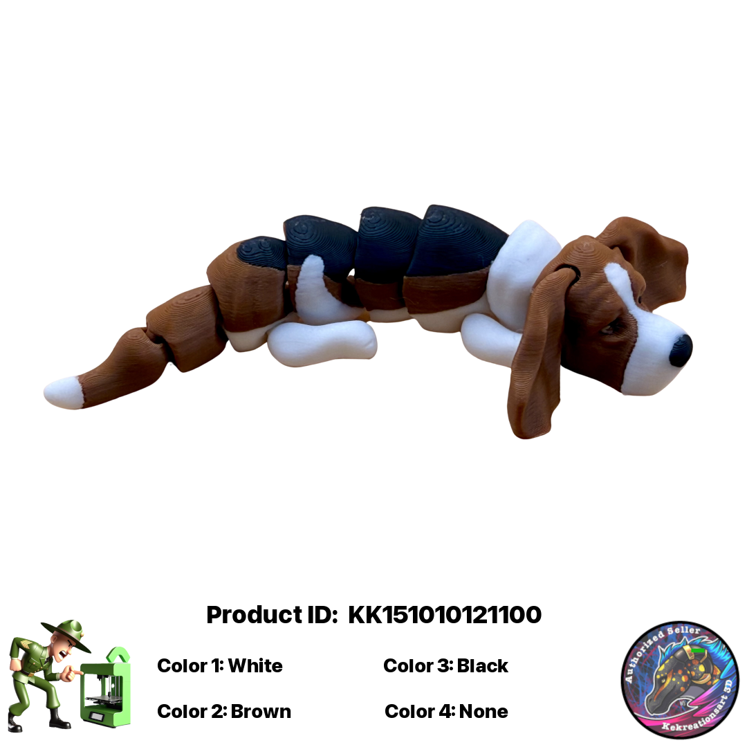 🐾 Baby Basset Figurine Pocket Pal Keychain / Zipper Pull 🐾