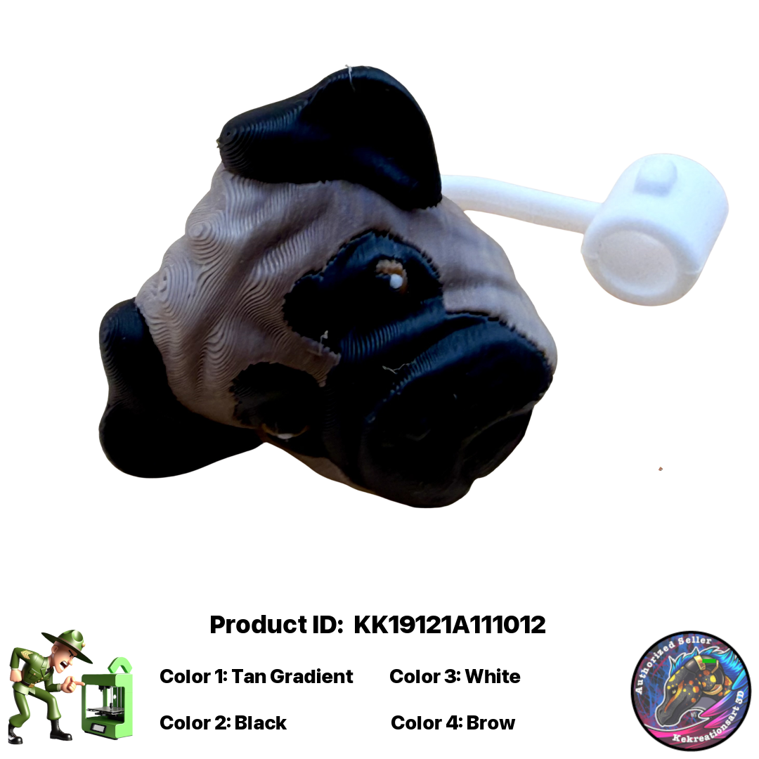 🐾 Baby Pug Pocket Pal Straw Topper 🐾