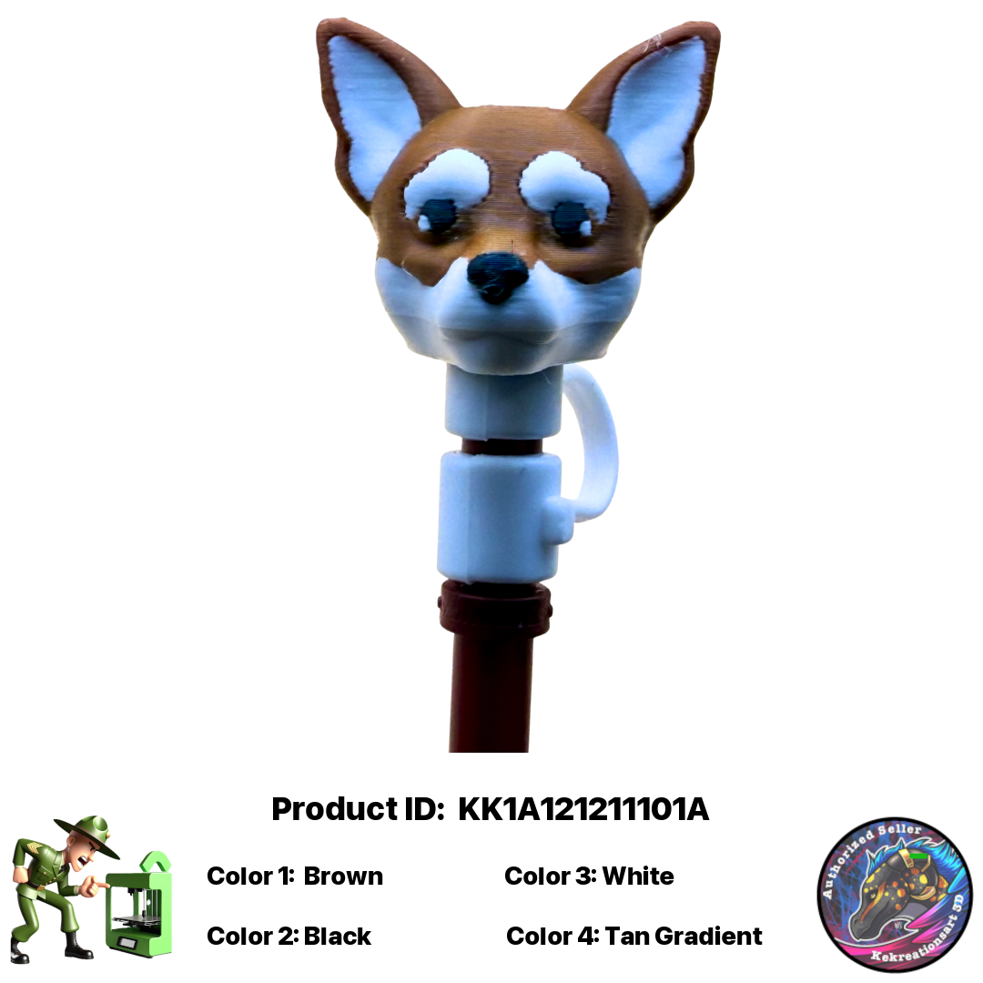 🐾 Baby Chihuahua Pocket Pal Straw Topper 🐾