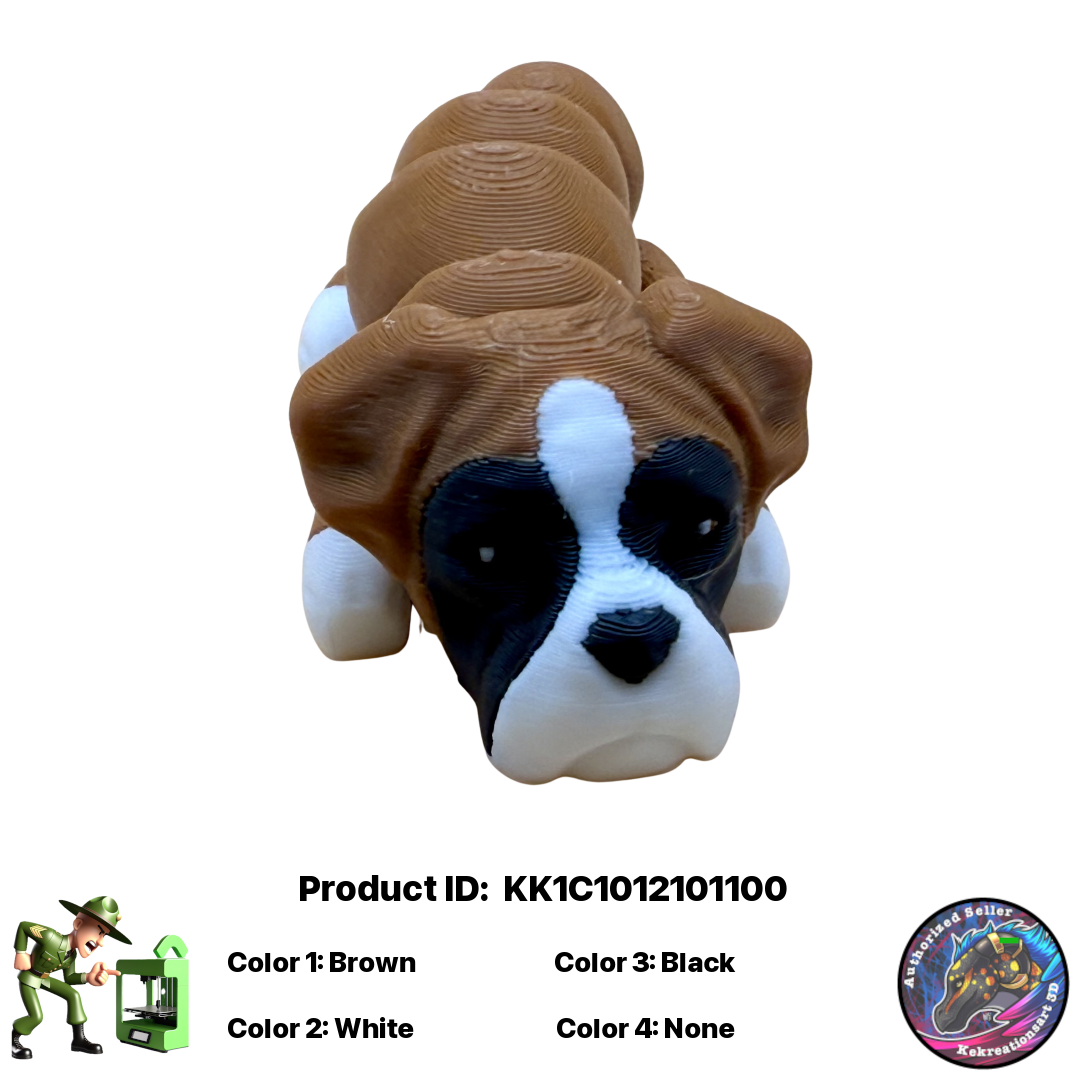 🐾 Baby Boxer Figurine Pocket Pal Keychain / Zipper Pull 🐾