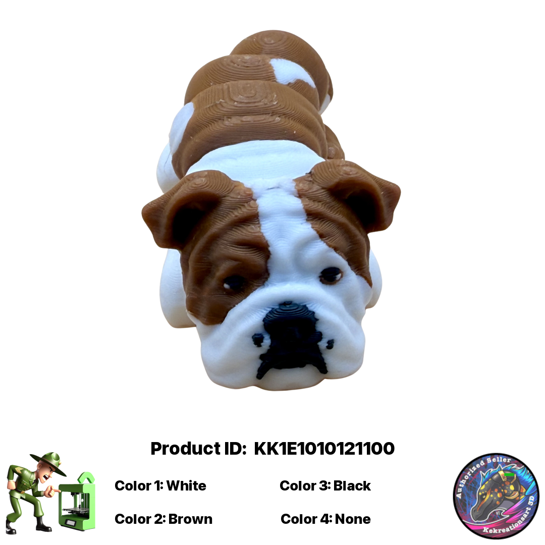 🐾 Baby BullDog Figurine Pocket Pal Keychain / Zipper Pull 🐾