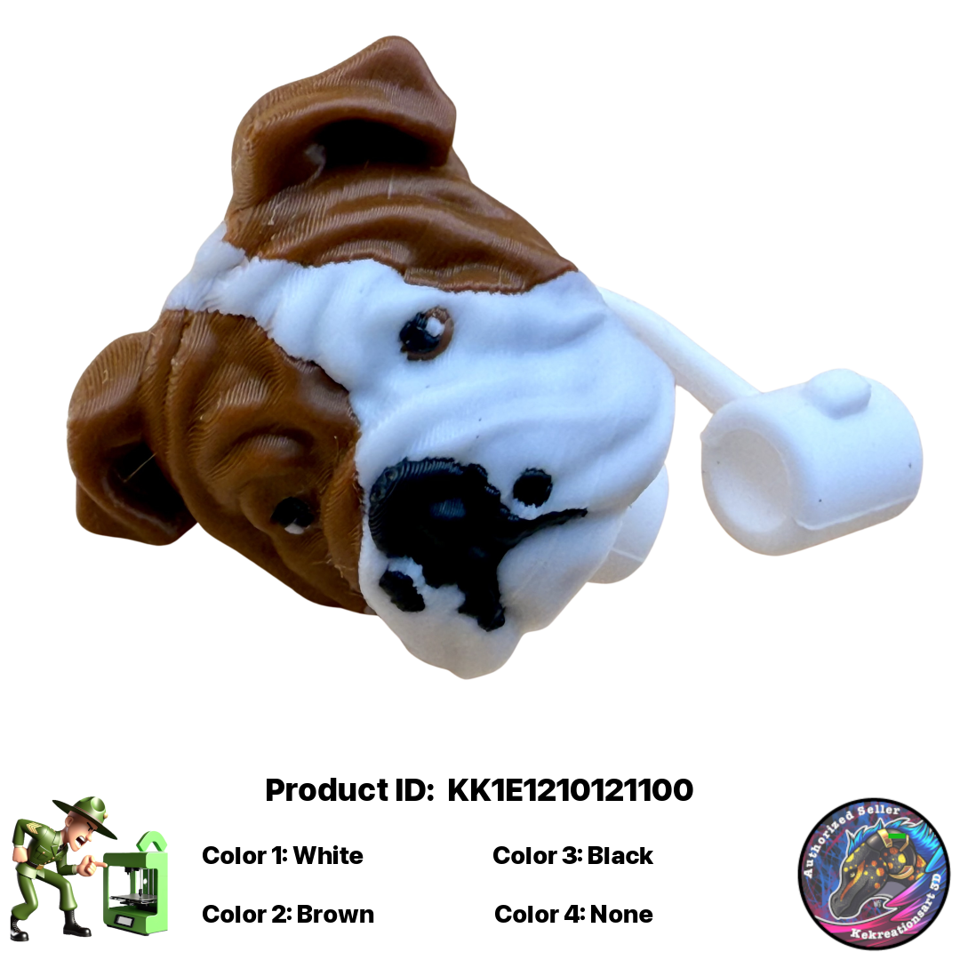 🐾 Baby Bulldog Pocket Pal Straw Topper 🐾