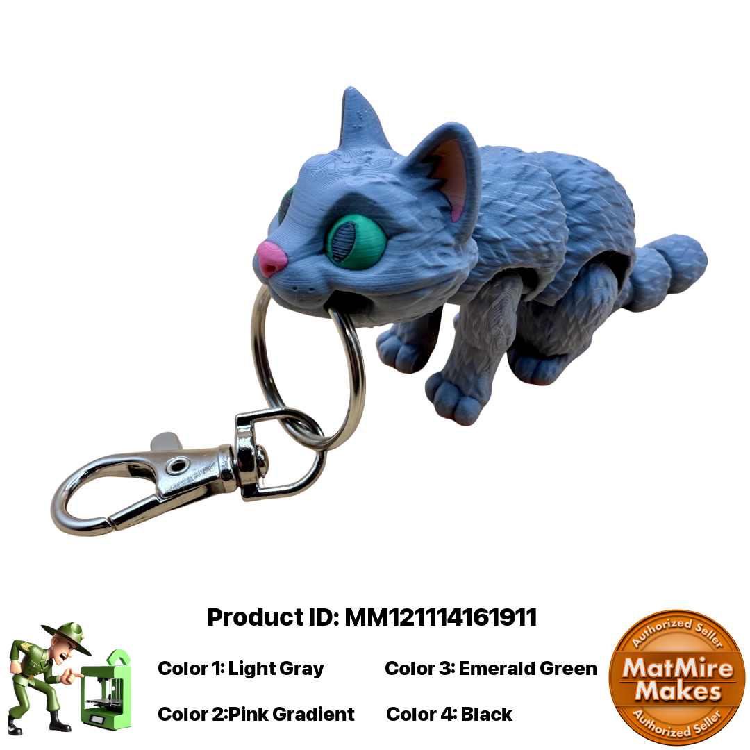 🐾 Cat Figurine Pocket Pal Keychain / Zipper Pull 🐾