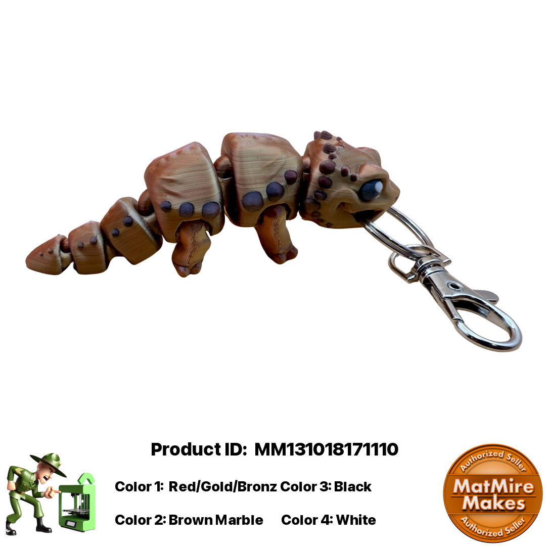 Bearded Dragon Figurine Pocket Pal Keychain / Zipper Pull