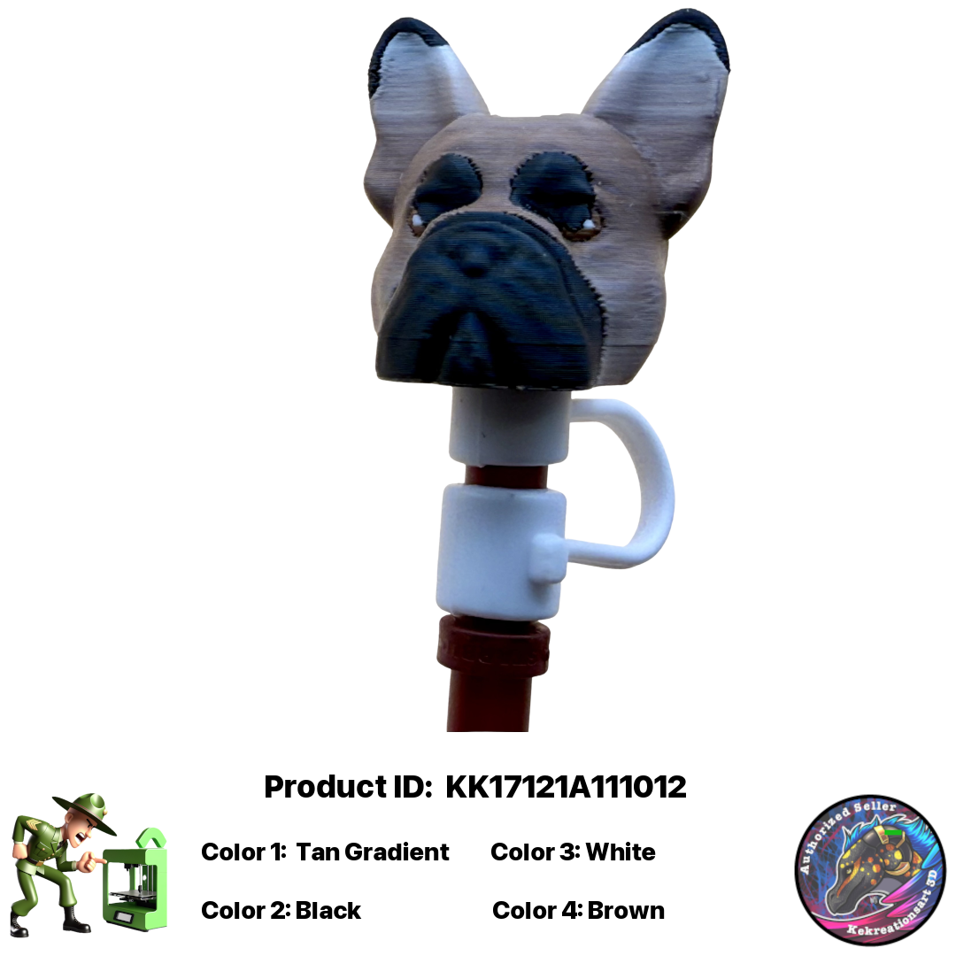 🐾 Baby Frenchie Pocket Pal Straw Topper 🐾