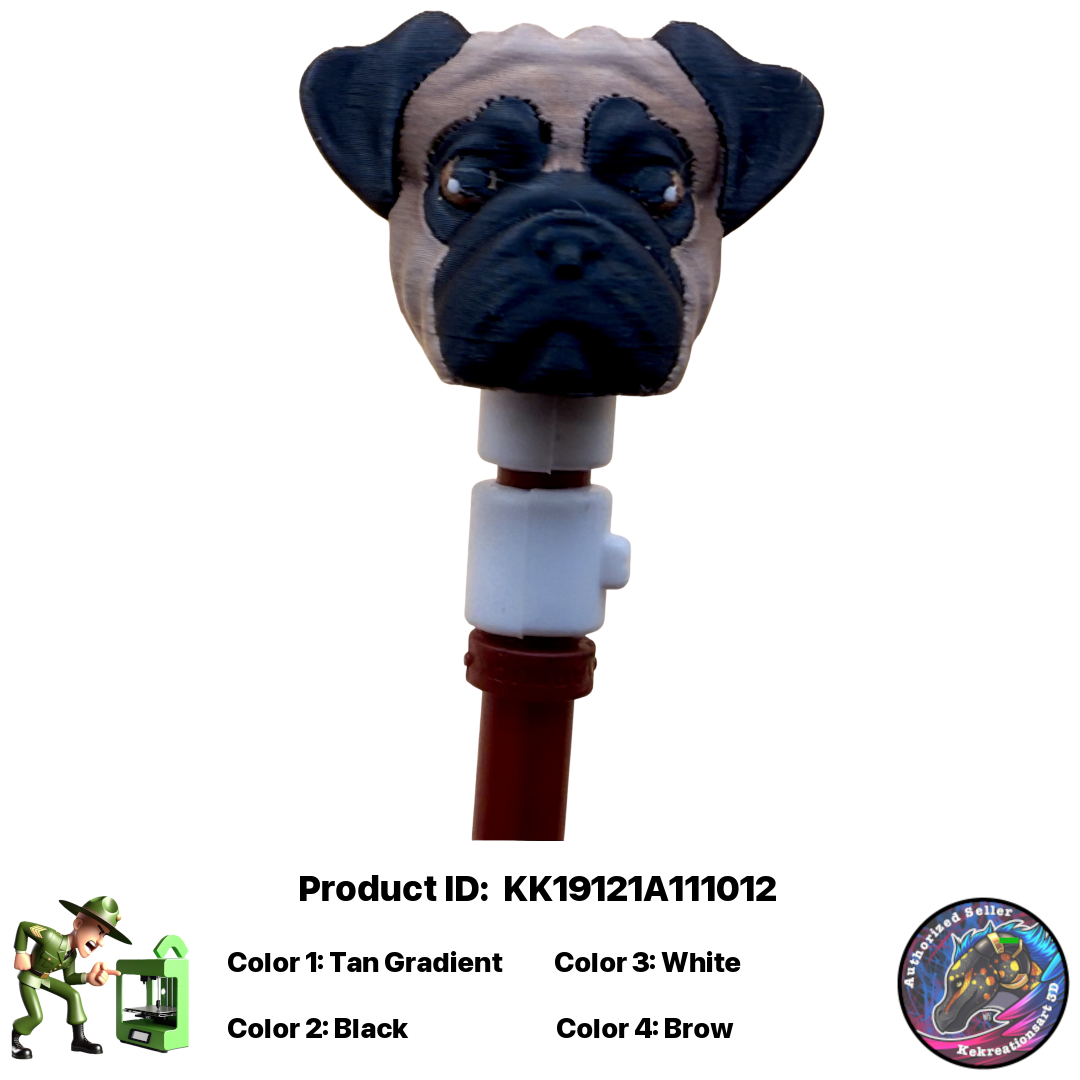 🐾 Baby Pug Pocket Pal Straw Topper 🐾