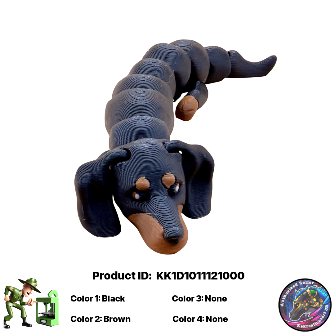 🐾 Baby Dachshund Puppy Figurine Pocket Pal Keychain / Zipper Pull 🐾