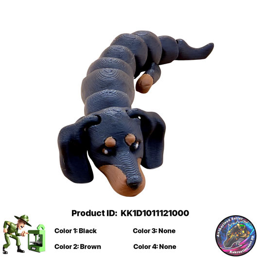🐾 Baby Dachshund Puppy Figurine Pocket Pal Keychain / Zipper Pull 🐾