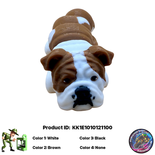 🐾 Baby BullDog Figurine Pocket Pal Keychain / Zipper Pull 🐾