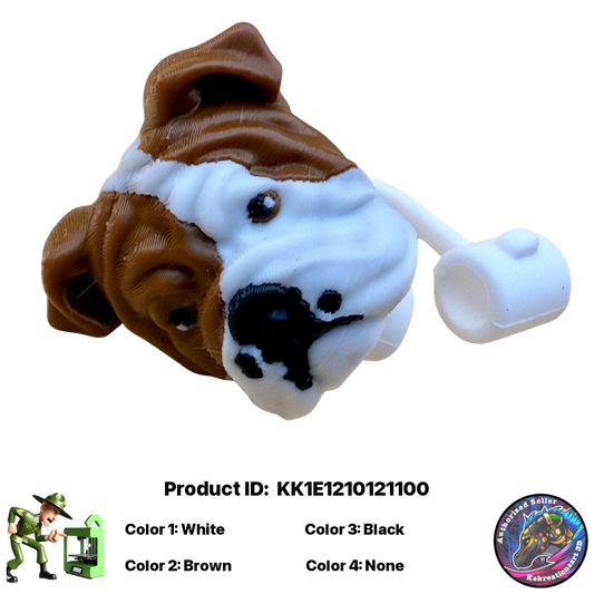 🐾 Baby Bulldog Pocket Pal Straw Topper 🐾