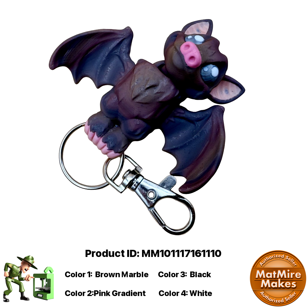 🦇 Bat Figurine Pocket Pal Keychain / Zipper Pull 🦇