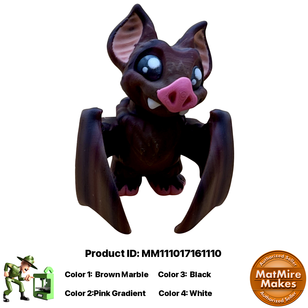 🦇 Bat Figurine Pocket Pal Keychain / Zipper Pull 🦇