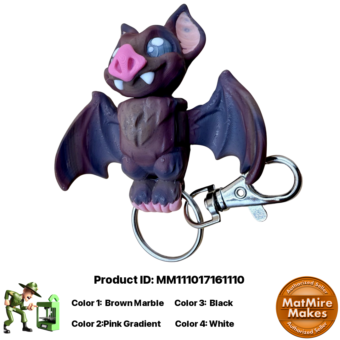 🦇 Bat Figurine Pocket Pal Keychain / Zipper Pull 🦇