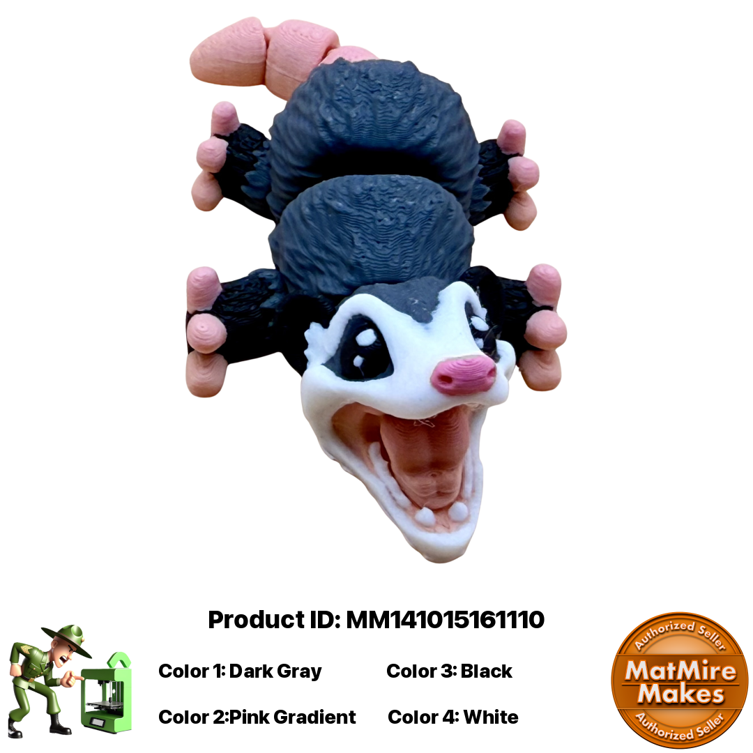 🐾 Opposum Figurine Pocket Pal Keychain / Zipper Pull 🐾