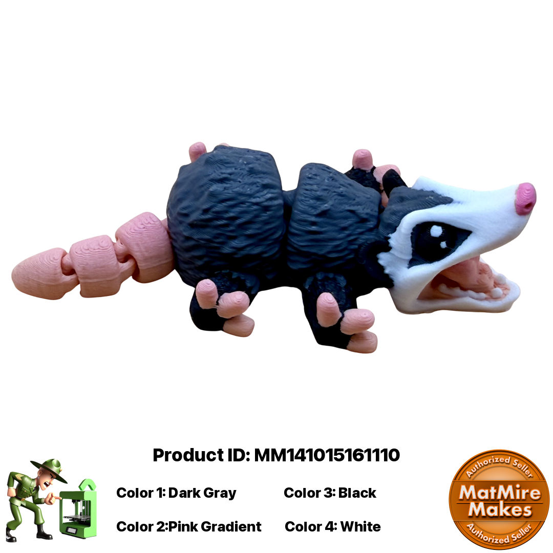 🐾 Opposum Figurine Pocket Pal Keychain / Zipper Pull 🐾