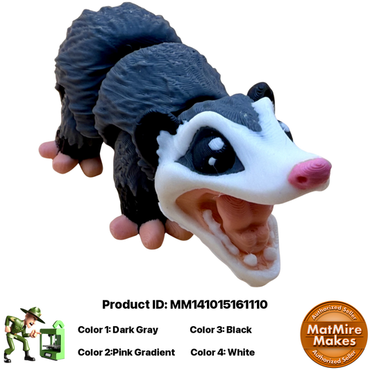 🐾 Opposum Figurine Pocket Pal Keychain / Zipper Pull 🐾
